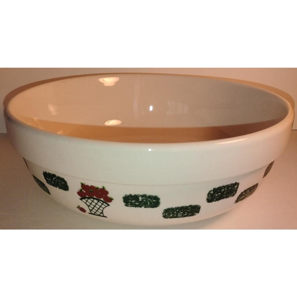 Vintage GEI Design Stoneware Apple Basket Mixing Bowl